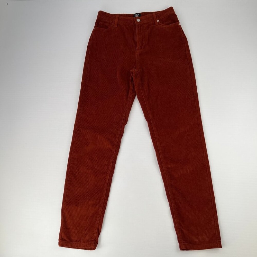 BDG Jean Women 26 Corduroy Mom High Rise Zip 28x29.5 Cruise Brick UO Party Core
